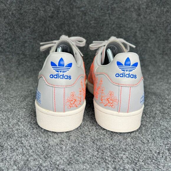 Adidas Superstar Pure Sneakers Men's 10‎ Grey Chalk Embroidered Katakana Shoes - Picture 6 of 13
